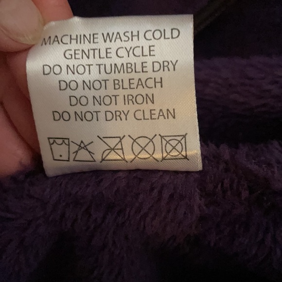 NWOT 🐾 Paw Print 🐾 Dark Purple & Black Fleece Full Zipper Jacket Sz 2x - Picture 6 of 7